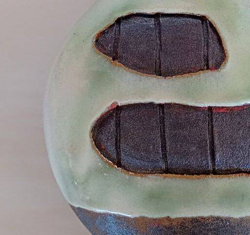 Artist Signed Vintage Studio Pottery Brutalist Vase