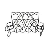 Openwork metalwork newspaper rack, Belgium 1970s