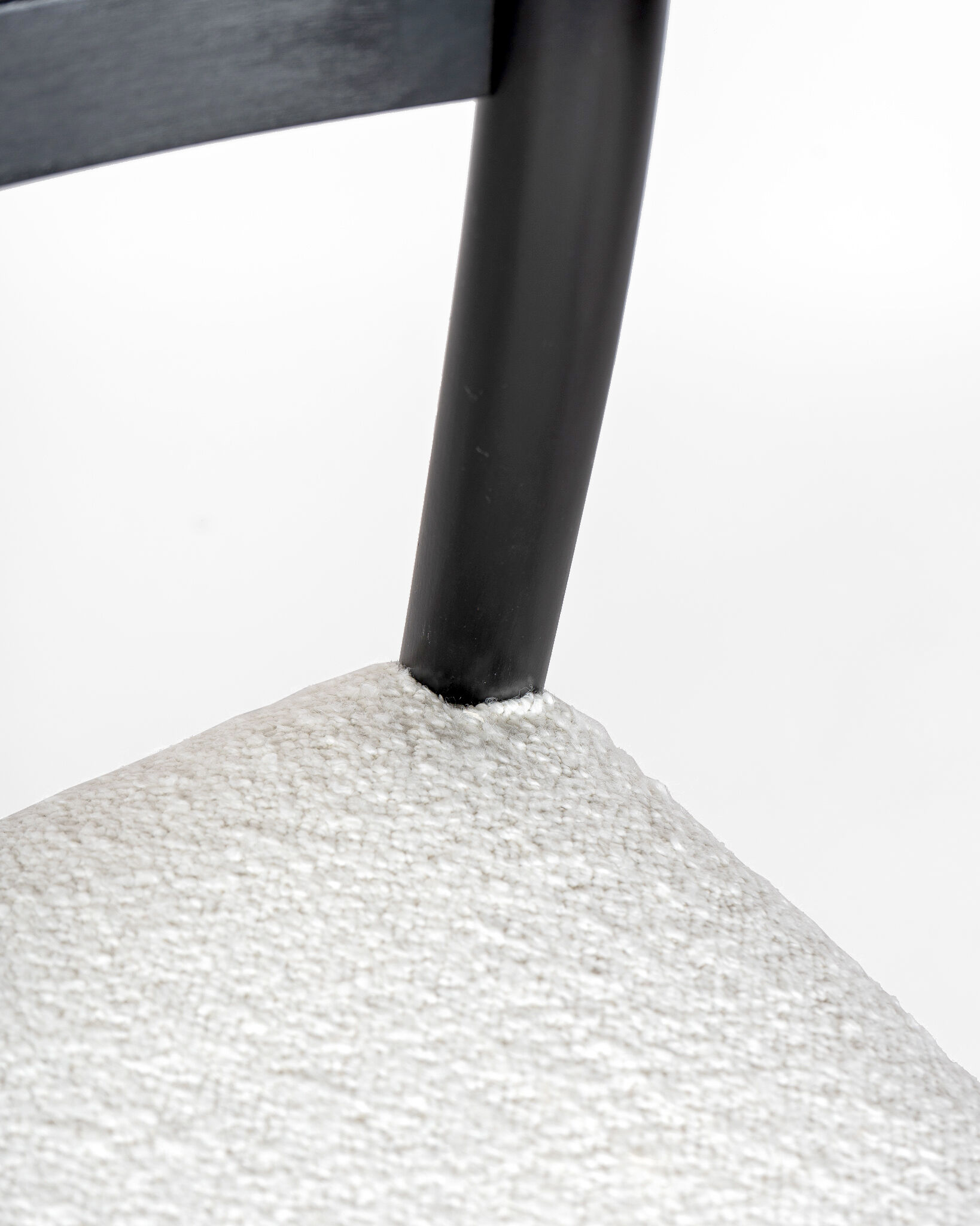 Set of 6 dining black & white bouclé chairs by D. Gomme for G Plan, 1950