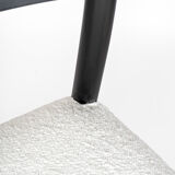 Set of 6 dining black & white bouclé chairs by D. Gomme for G Plan, 1950