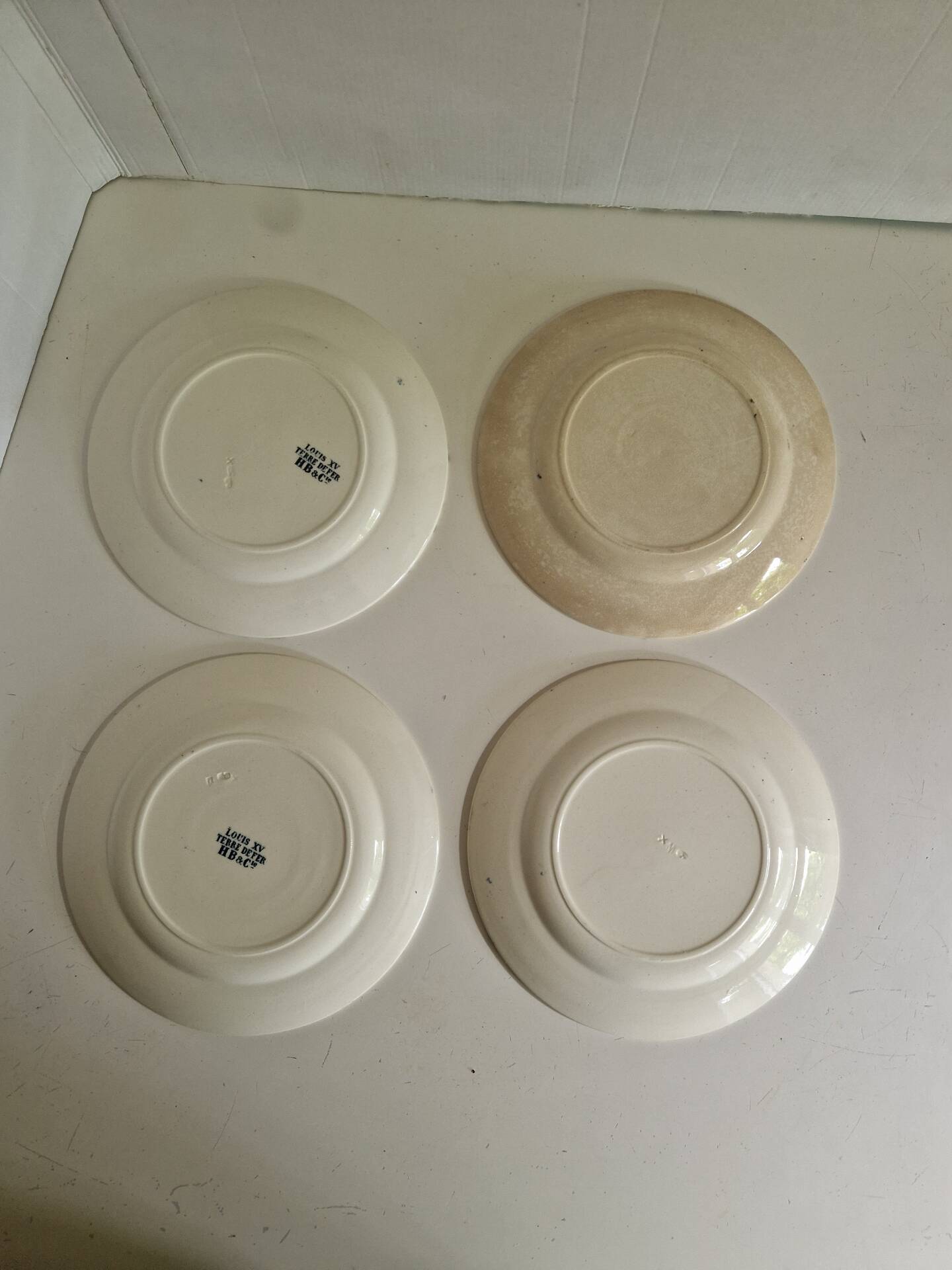 Set of 4 Louis XV Dessert Plates HB & Cie