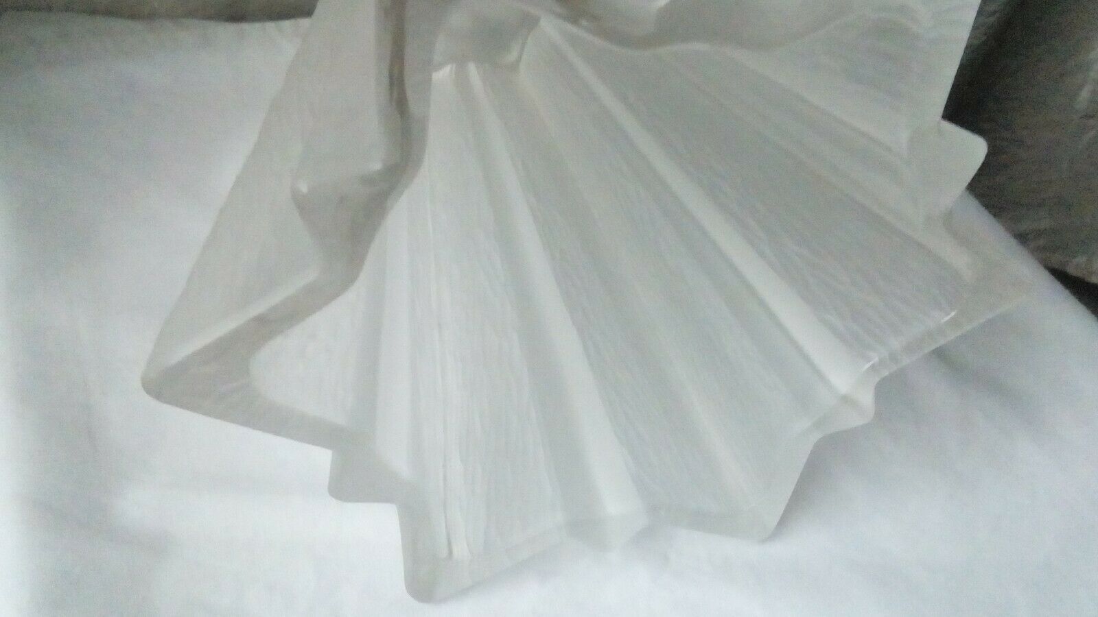 Compressed glass vase star shape art deco