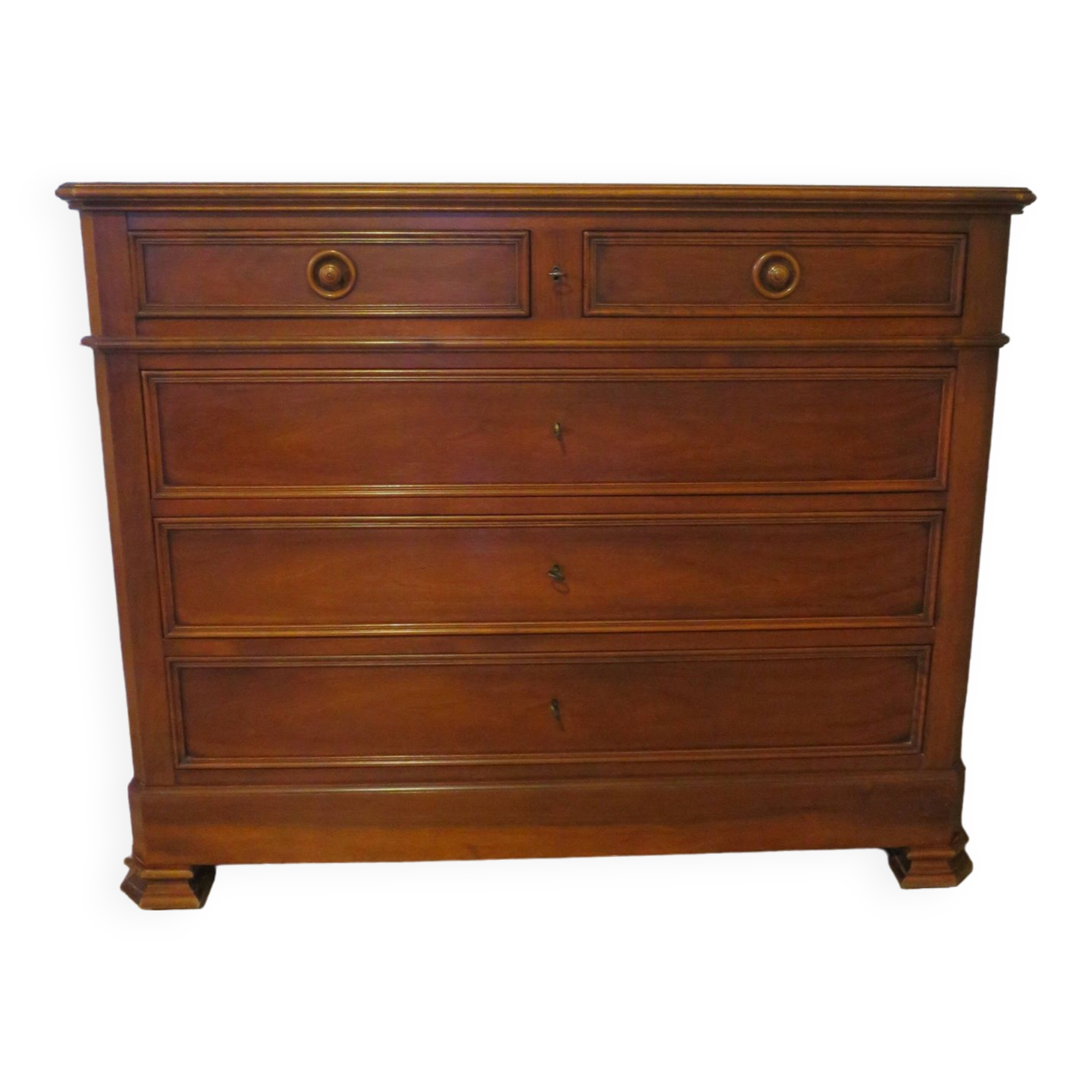 Rare - Pretty Louis Philippe chest of drawers – Mahogany – 5 drawers – 4 locks – Barn furniture