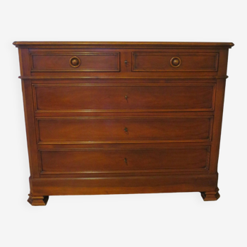 Rare - Pretty Louis Philippe chest of drawers – Mahogany – 5 drawers – 4 locks – Barn furniture