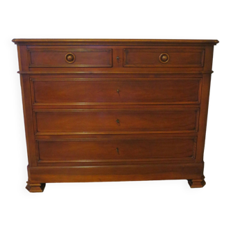 Rare - Pretty Louis Philippe chest of drawers – Mahogany – 5 drawers – 4 locks – Barn furniture
