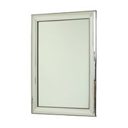 Vintage silver Deknudt mirror in Hollywood Regency style, 107 cm