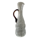 Vintage cracked and amber glass pitcher