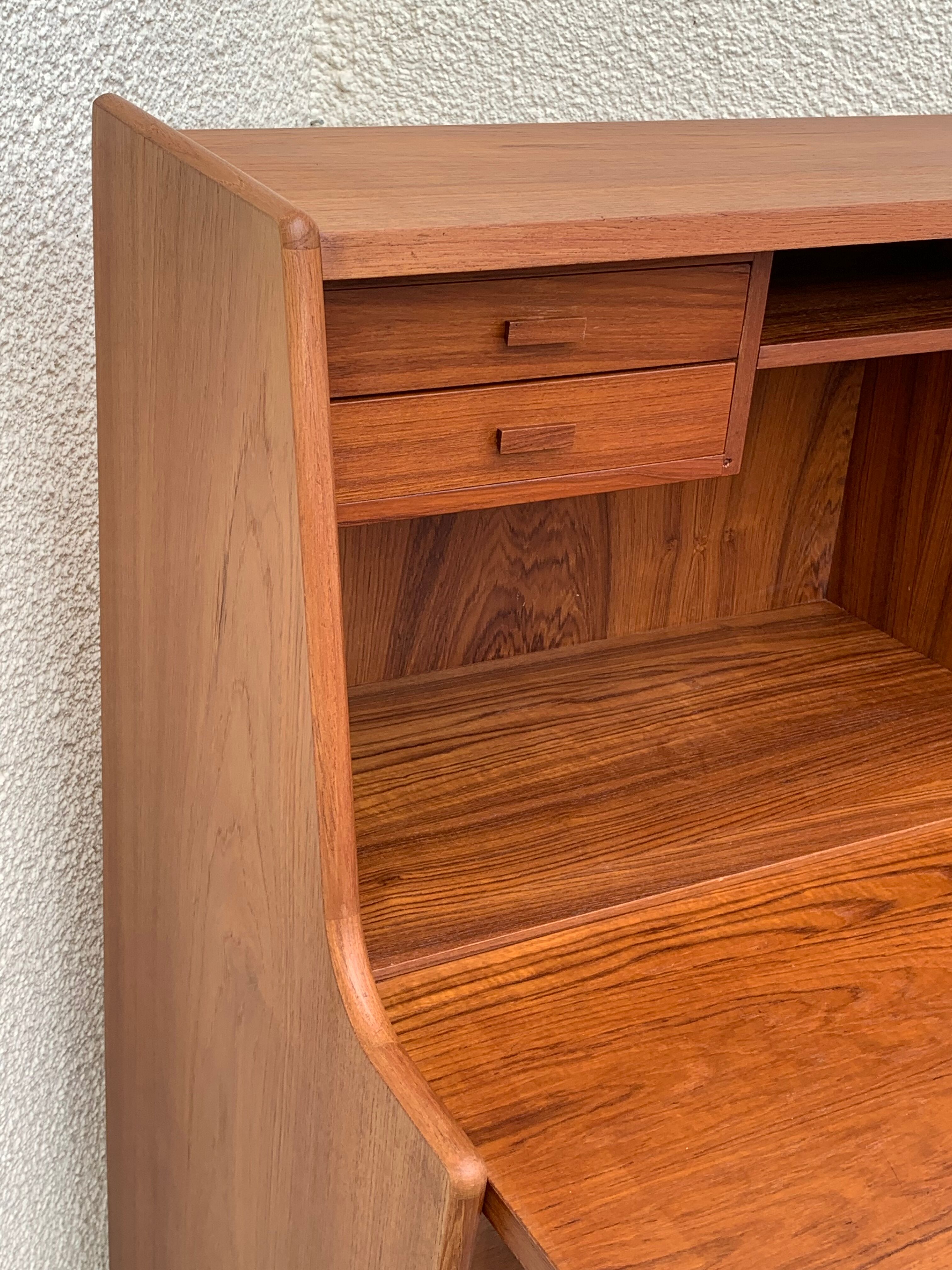 Secretary chest of drawers Teak by Arne Wahl Iversen for Falster Modelfabrik 1960