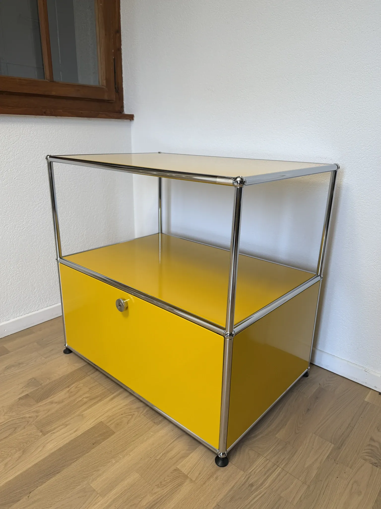 USM Haller commode in Gold Yellow