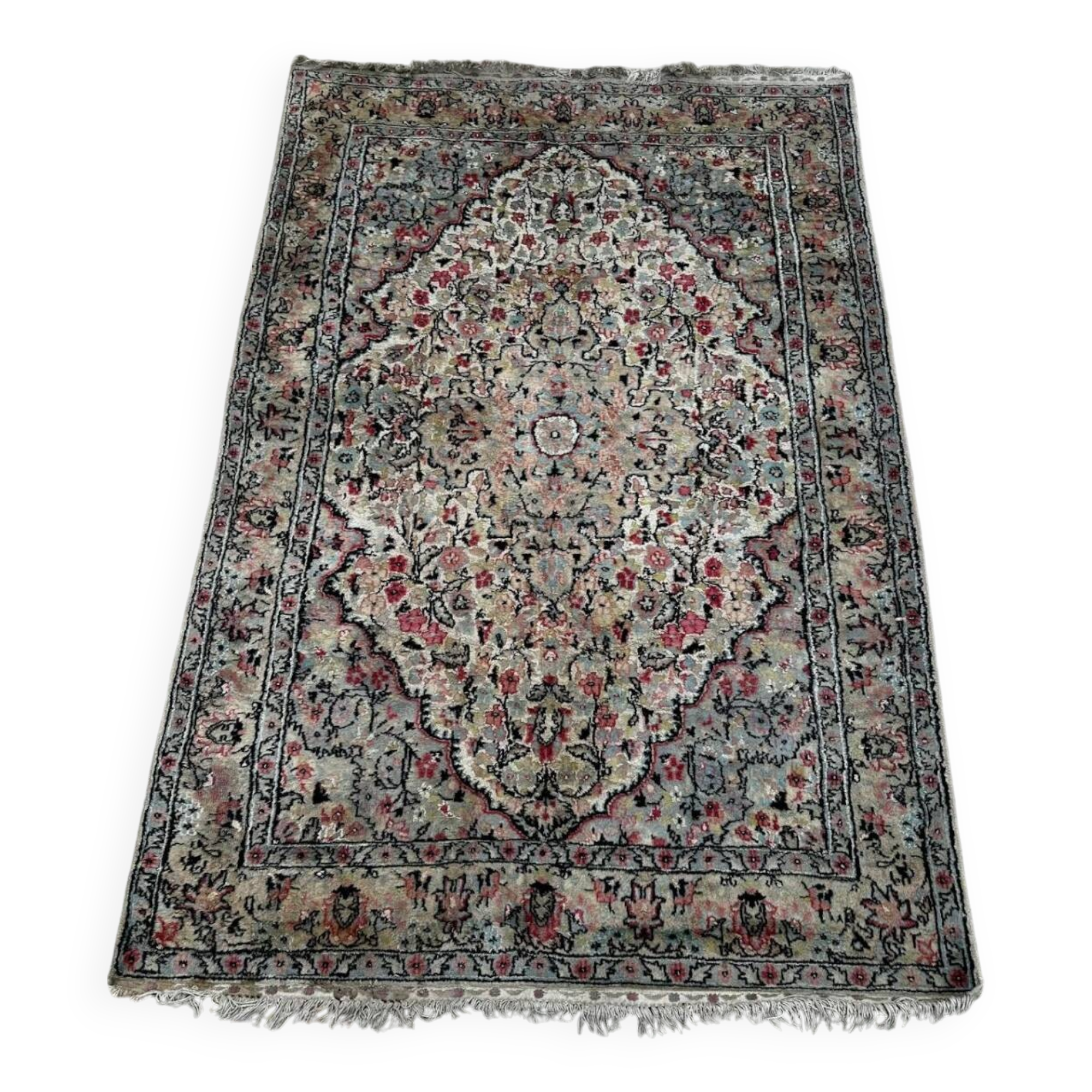 Persian wool and silk rug