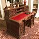 Hand-carved wooden desk in neo-renaissance style Henri II around 1870