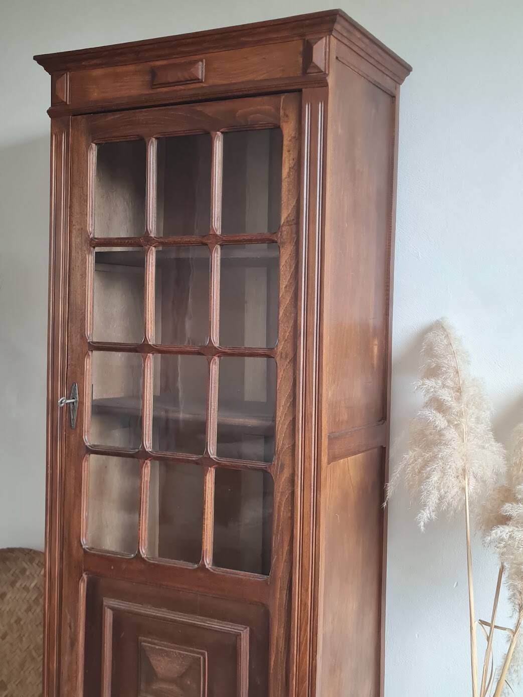 Antique glass-fronted Parisian wardrobe