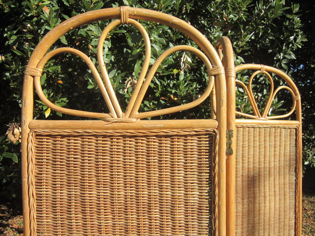 Rattan screen 70-80's