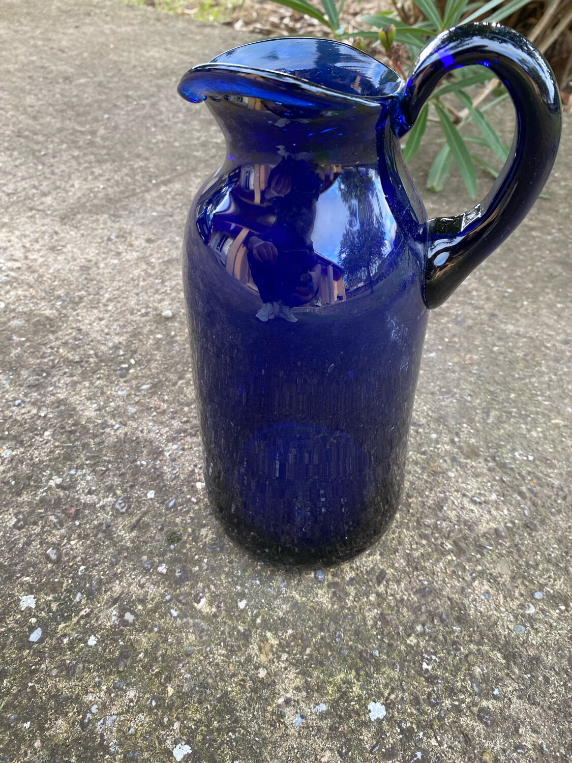 Jug, Norman, glass, mouth-blown