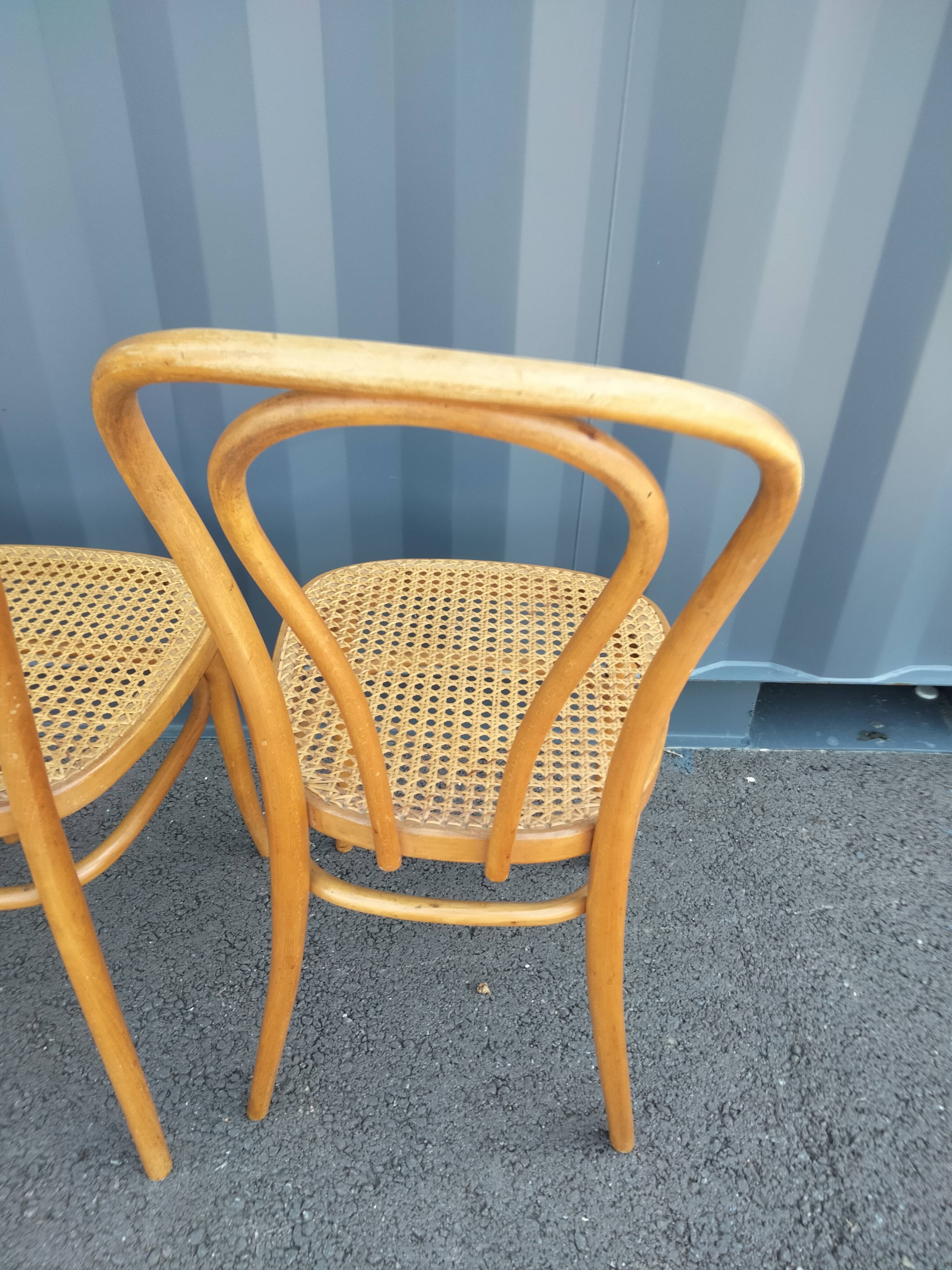 6 chairs canned old vintage bistro