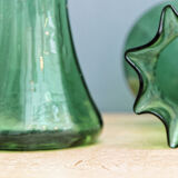 Pair of vases with collars, blown glass