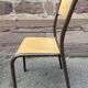 Set of 6 vintage industrial school chairs for communities mullca delagrave tube & wood
