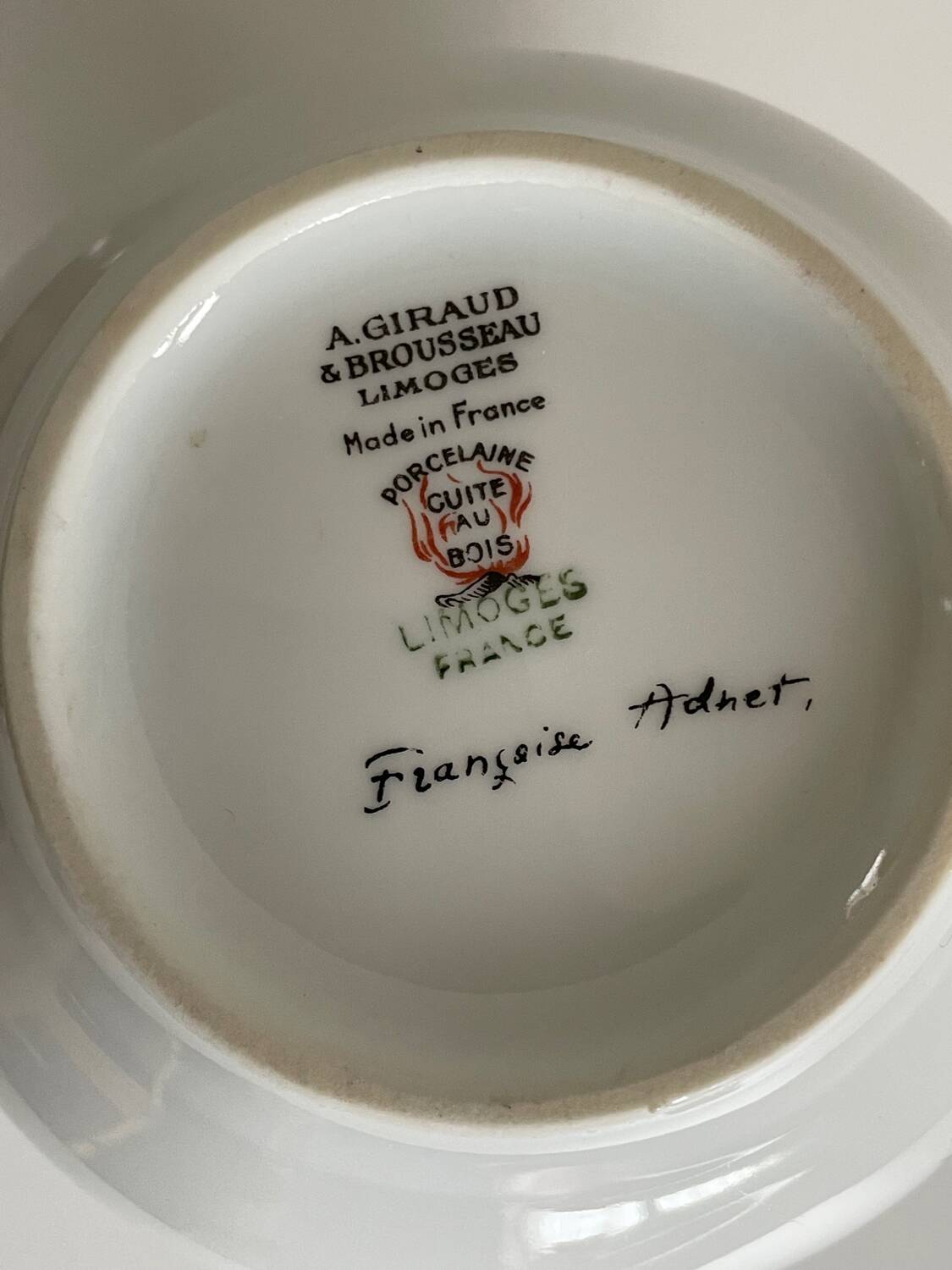 “Black Coral” milk jug – A. Giraud & Brousseau, Limoges – signed Fra