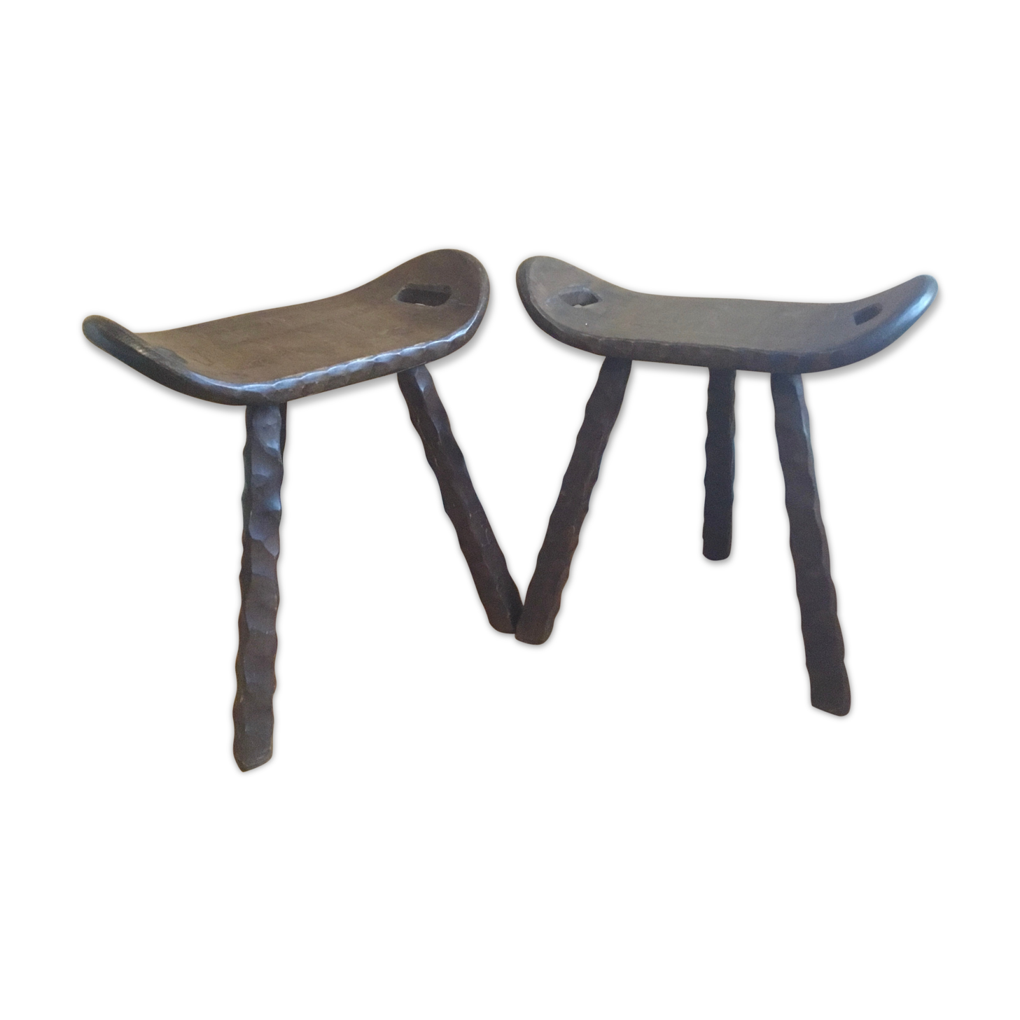 Pair of brutalist stools