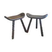 Pair of brutalist stools
