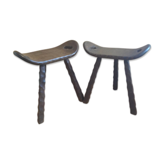 Pair of brutalist stools