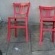 Paire de chaises Bistrot rouge