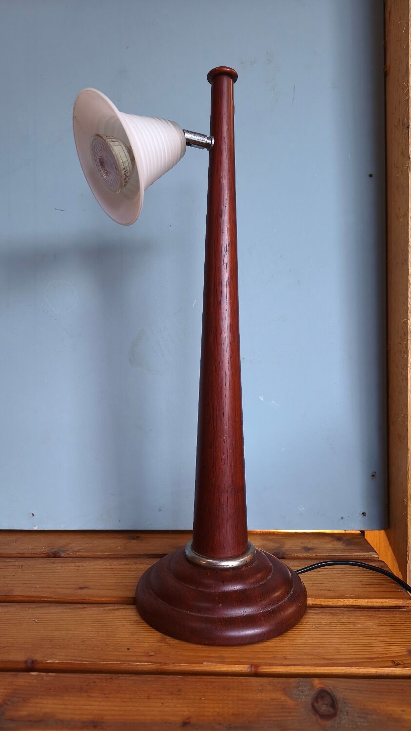 Scandinavian mahogany lamp