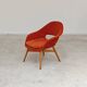 Fauteuil Shell restauré velours par Miroslav Navratil pour Vertex