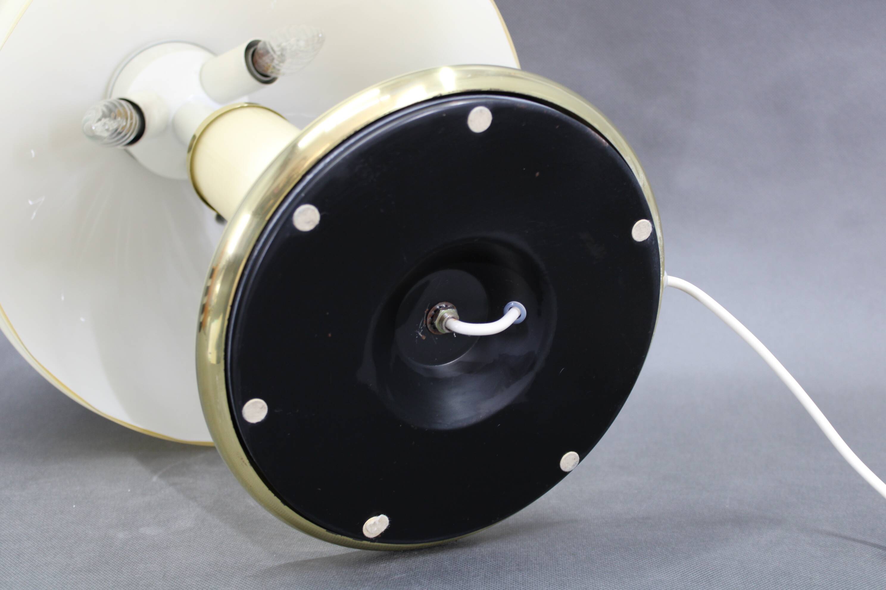 1970s Glass Mushroom Table Lamp, Italy