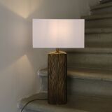 Brass and bronze lamp, Luciano Frigerio, Italy, 1970s