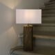 Lampe en laiton et bronze, Luciano Frigerio, Italie années 70
