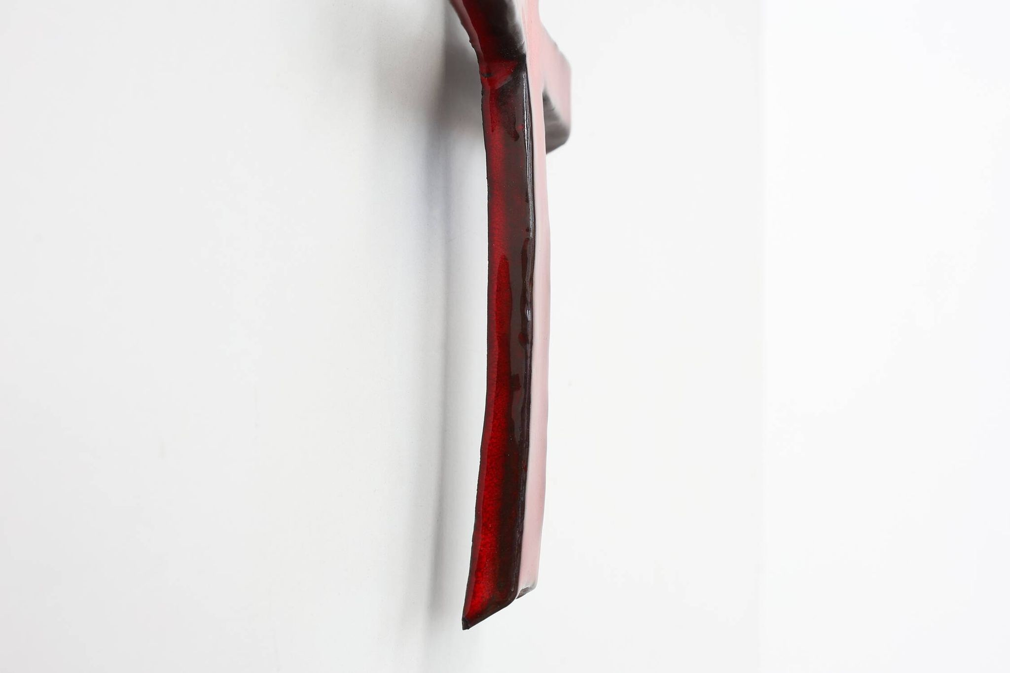 Red glazed ceramic Cross by Vandeweghe for Amphora, Belgium, ca. 1960