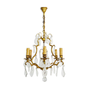 lustre cage en bronze