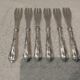 Rare set of 6 silver-plated metal forks, silversmith SFAM, musical attributes LXVI