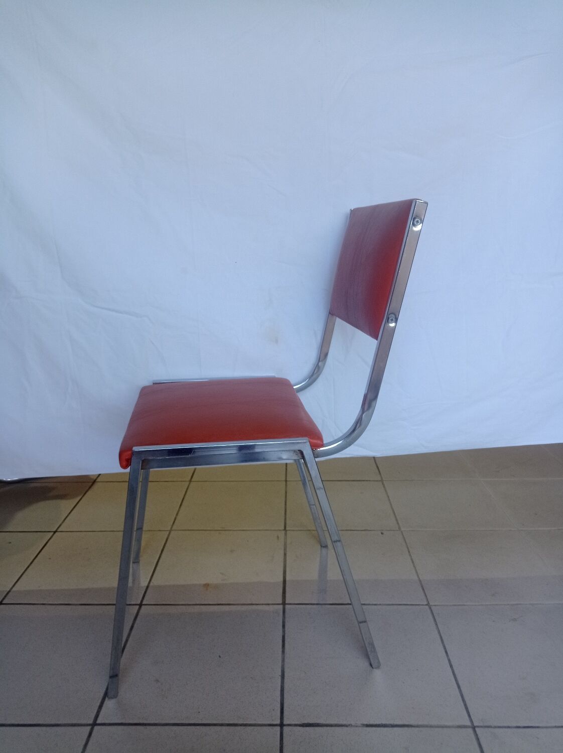 Chaise vintage orange