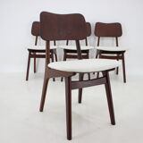 1960s Ib Kofod-Larsen Set Of 4 teak Dining Chairs Model 74 Denmark