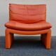 Set of 5 Italian leather armchairs - 1970s
