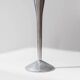 Set of 2 vintage candle holders - stainless steel, Space Age design - Italy 1970s