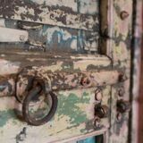 Indian door 2 leaves multicolor with closure