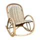 Rocking flesh in bamboo rattan and vintage wicker 1950