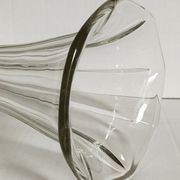 Art-Deco high foot vase in molded crystal early twentieth century