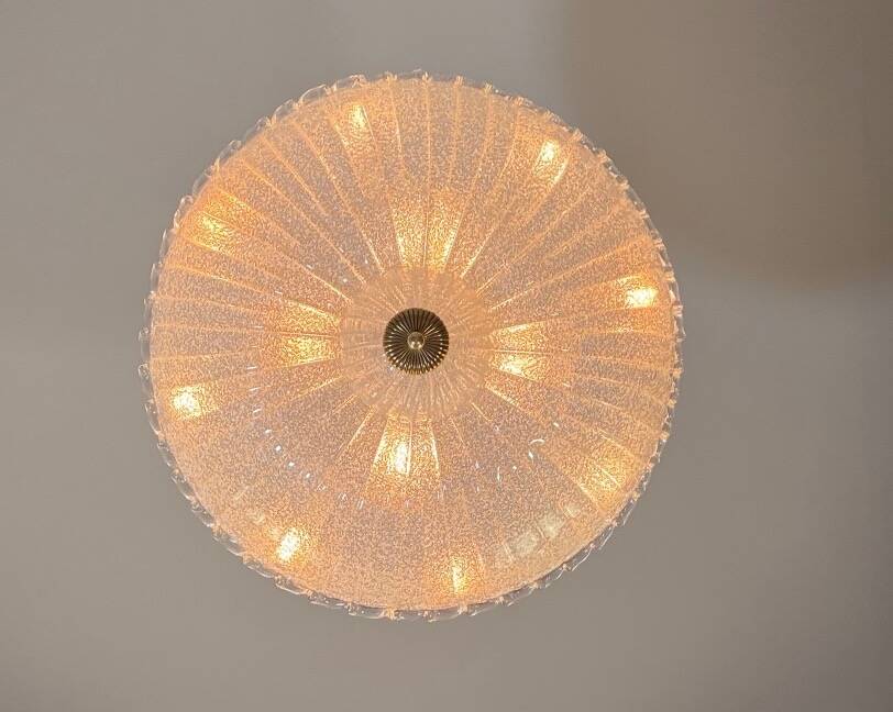 Venetian ceiling light in Murano glass, circa 1940