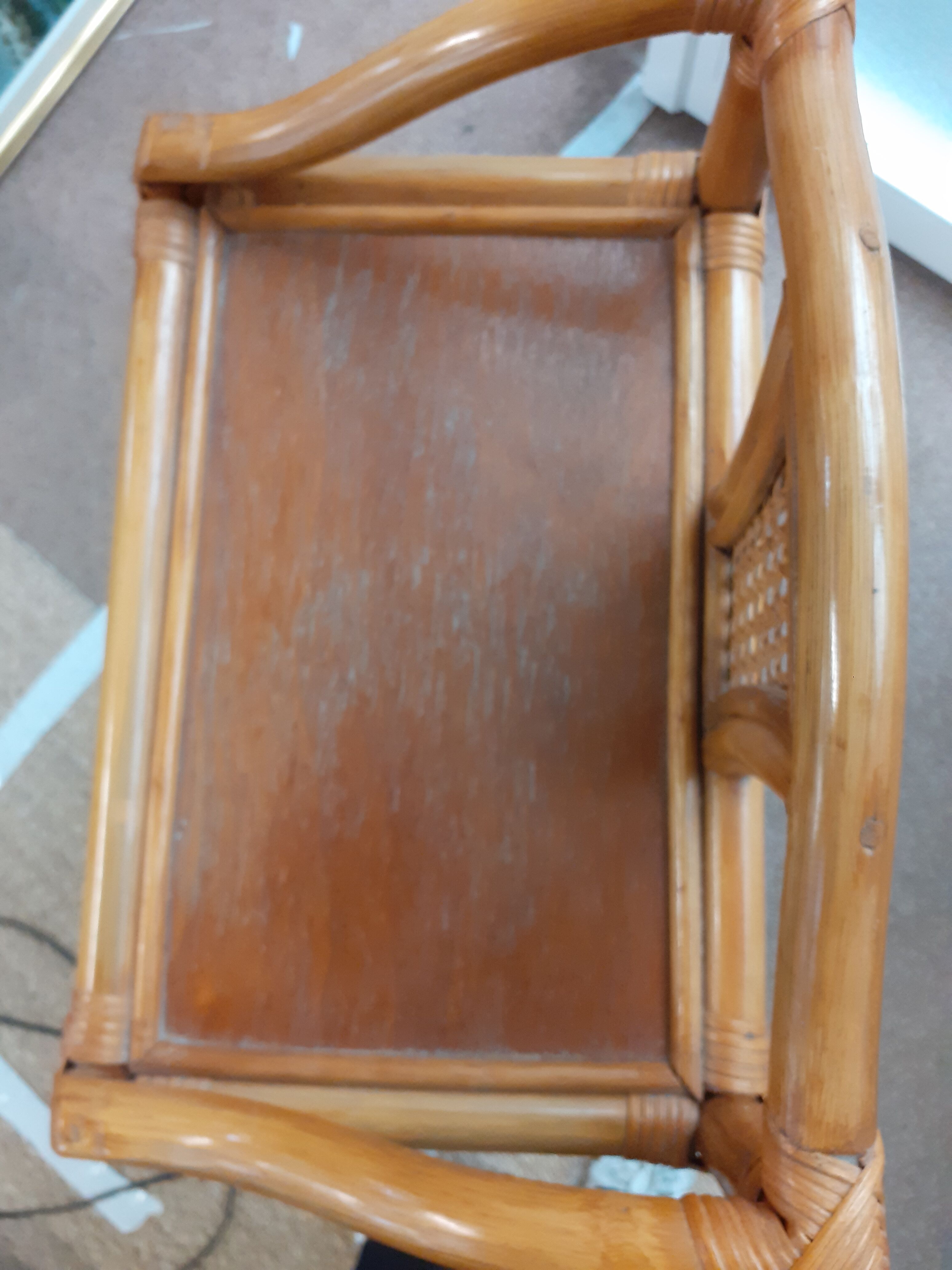 Rattan and canning shelf