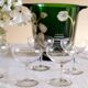 6 mouth-blown champagne glasses 50s