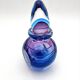 Murano Sommerso Perfume Bottle Signed with Polished Glass Faces 19cm