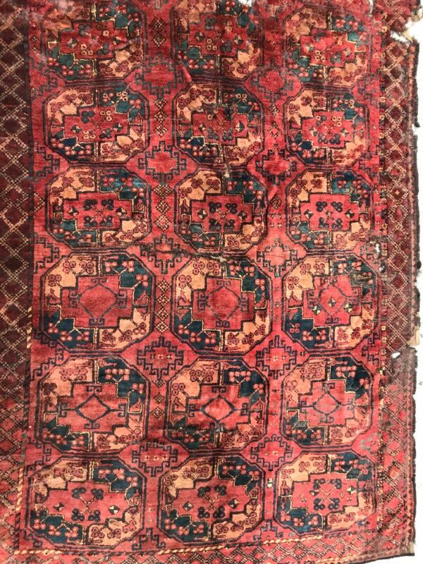 Carpet 19th century former Turkmen Ersari handmade 205 X 288 CM