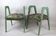 Lot de 2 tabourets verts à fleurs vintage