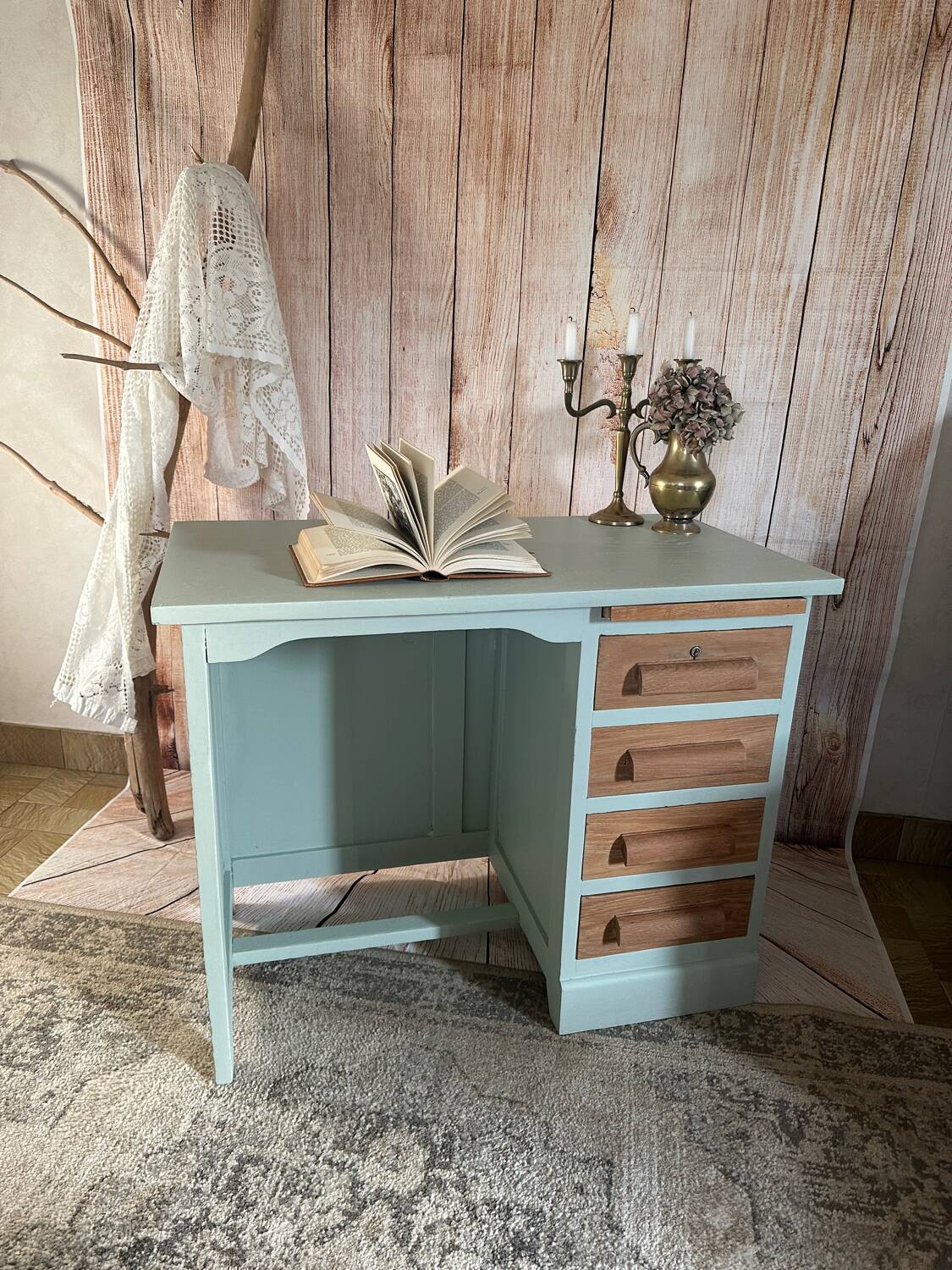 Small renovated vintage desk – 1950s – children's desk