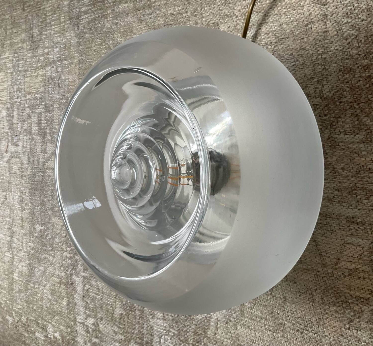 Peill & Putzler Space Age wall lamp in glass and chrome-plated metal
