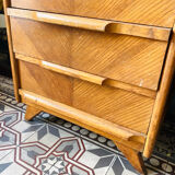 Small wooden chest of drawers from the 1950s.